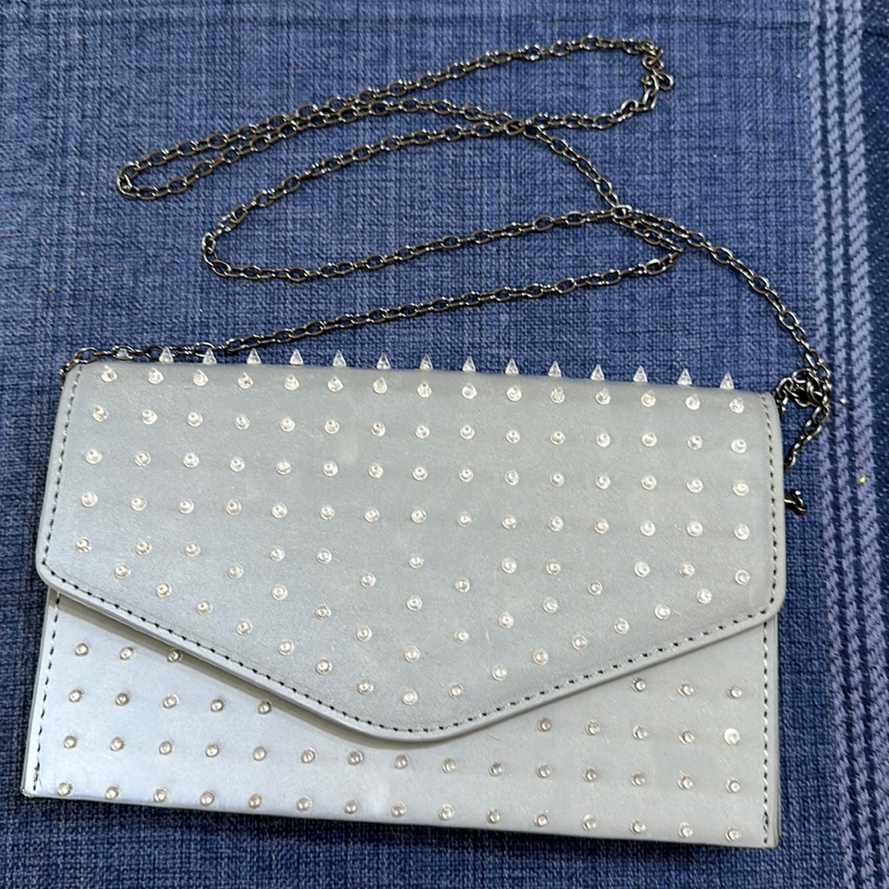 Steve Madden silver clutch